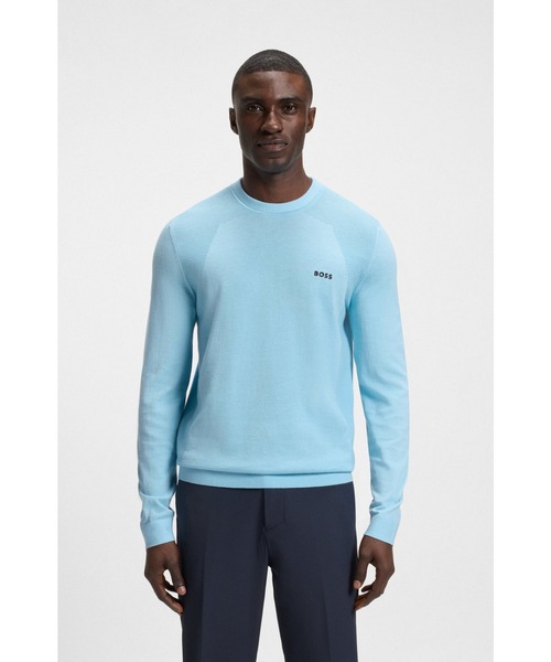 セール】コットンブレンド セーター ボディマッピング＆コントラスト