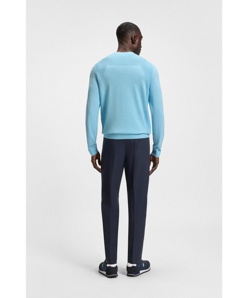 セール】コットンブレンド セーター ボディマッピング＆コントラスト