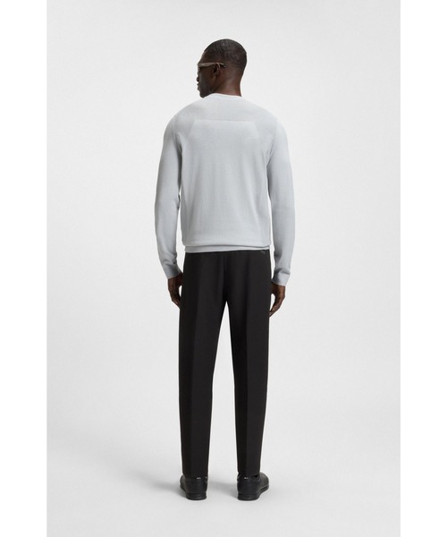 セール】コットンブレンド セーター ボディマッピング＆コントラスト