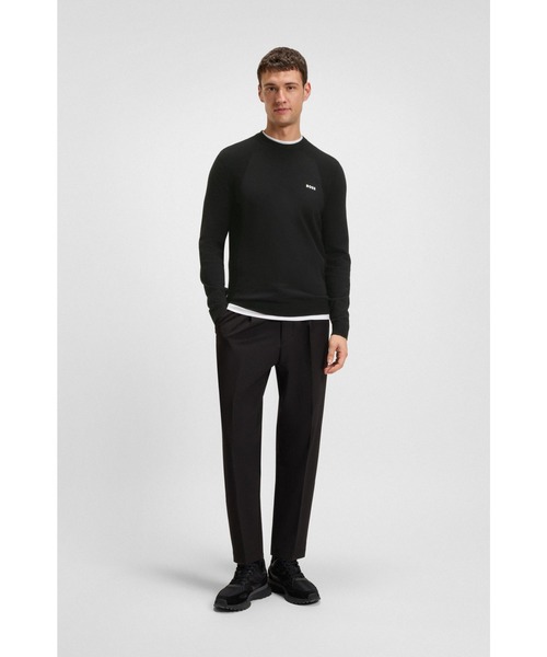 セール】コットンブレンド セーター ボディマッピング＆コントラスト