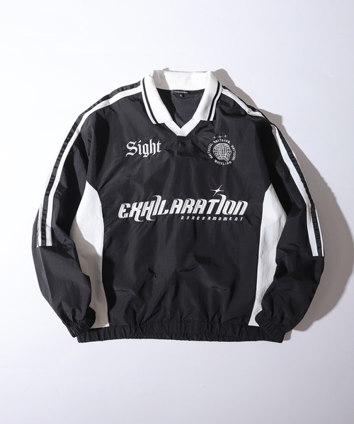 SUGGESTION(サジェッション)の「Uniform design nylon pullover / ユニフォームデザイン ナイロンプルオーバー unisex(その他トップス・メンズ・ライトグレー/ワイン/ブラック・M/L)」の2枚目の写真