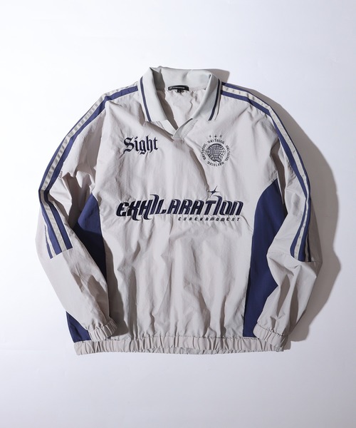 SUGGESTION(サジェッション)の「Uniform design nylon pullover / ユニフォームデザイン ナイロンプルオーバー unisex(その他トップス・メンズ・ライトグレー/ワイン/ブラック・M/L)」の4枚目の写真