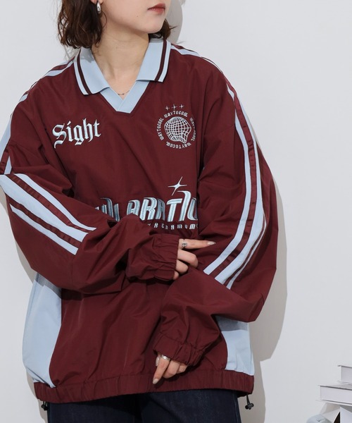 SUGGESTION(サジェッション)の「Uniform design nylon pullover / ユニフォームデザイン ナイロンプルオーバー unisex(その他トップス・メンズ・ライトグレー/ワイン/ブラック・M/L)」の18枚目の写真