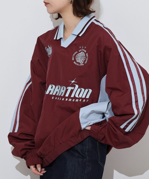 SUGGESTION(サジェッション)の「Uniform design nylon pullover / ユニフォームデザイン ナイロンプルオーバー unisex(その他トップス・メンズ・ライトグレー/ワイン/ブラック・M/L)」の19枚目の写真