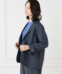 I.T.'S international（イッツインターナショナル）の「リネン混テーラードジャケット【セットアップ対応】（テーラードジャケット）」