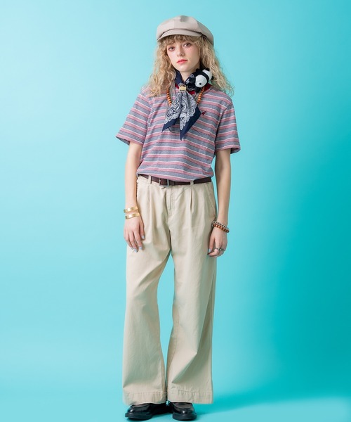 ワスレナグサのバングル - 毎日のおしゃれに華を添えてくれる　R420 セール】an meets zakka 2ラインメタルプレートワイドバングル / 太め