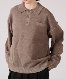 PLATING KNIT POLO SHIRT / プレーティングニットポロシャツ