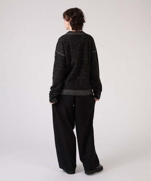 ONCILY(オンシェリー)の「PLATING KNIT POLO SHIRT / プレーティングニットポロシャツ(ポロシャツ・メンズ・ベージュ/ブラック・MEDIUM/LARGE/SMALL)」の14枚目の写真