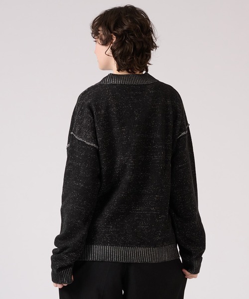 ONCILY(オンシェリー)の「PLATING KNIT POLO SHIRT / プレーティングニットポロシャツ(ポロシャツ・メンズ・ベージュ/ブラック・MEDIUM/LARGE/SMALL)」の7枚目の写真