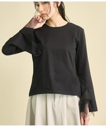 チュール カフス デザイン ロングTシャツ