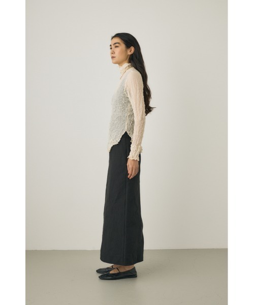 M_(エムアンダーバー)の「【M_】RE POLYESTER WRINKLED シャツ(シャツ/ブラウス・レディース・オレンジ/アイボリー/ブラック・2/1)」の8枚目の写真