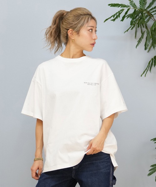 NEW ERA(ニューエラ)の「【ユニセックス】NEW ERA/ニューエラ オーバーサイズ/バックプリントTシャツ 14391903/14391904(Tシャツ/カットソー・レディース・ブラック/ホワイト・M/S)」の7枚目の写真