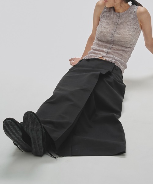 TODAYFUL(トゥデイフル)の「TODAYFUL Twill Wrap Skirt(スカート・レディース・ブラック/ブラウン・36/38)」の5枚目の写真