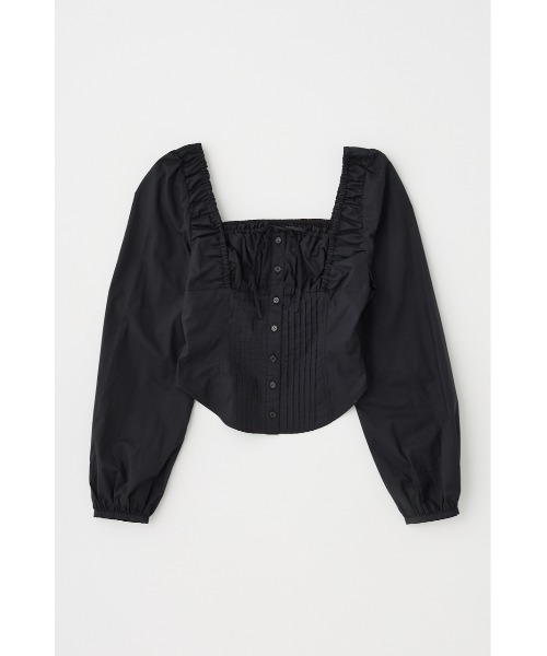 MOUSSY（マウジー）の「PUFF SLEEVE CORSET FIT ブラウス（シャツ/ブラウス・レディース・オフホワイト/ブラック/ライトイエロー・1/2）」の4枚目の写真