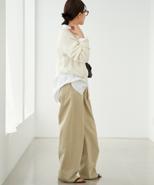 plage(プラージュ)の「co/linen short プルオーバー(ニット/セーター・レディース・ホワイト/ブラック・FREE)」の14枚目の写真