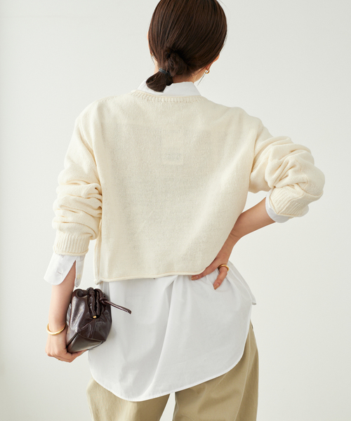 plage(プラージュ)の「co/linen short プルオーバー(ニット/セーター・レディース・ホワイト/ブラック・FREE)」の19枚目の写真