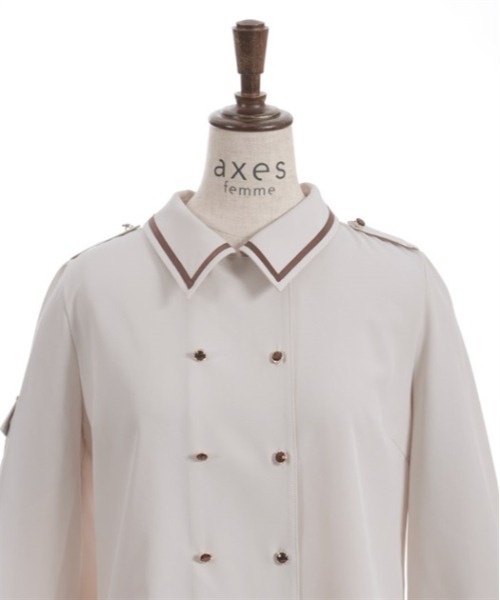 axes femme(アクシーズファム)の「Wボタンミリタリー配色ブラウス(シャツ/ブラウス・レディース・キナリ/ネイビー/ベージュ・FREE)」の16枚目の写真