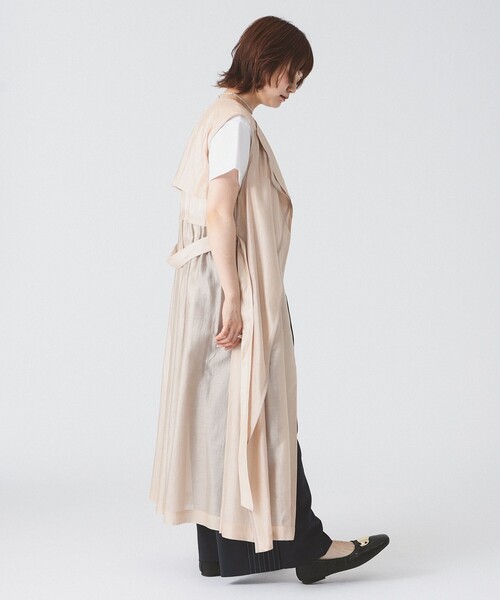 Ray BEAMS(レイビームス)の「RBS / シアー ラッフル ロング ジレ(ベスト・レディース・ベージュ/ブラック・ONE SIZE)」の14枚目の写真
