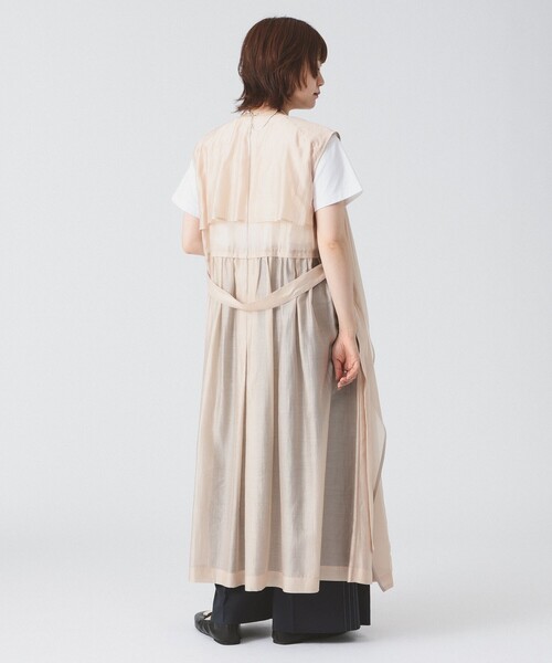RBS Ray BEAMS ビッグカラー　ロングワンピース　モカブラウン Ray BEAMS（レイビームス）の「Ray BEAMS / フリル ビッグ