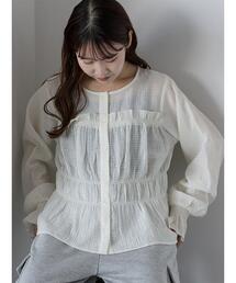 ehka sopo | 切替フリルブラウス(シャツ/ブラウス)