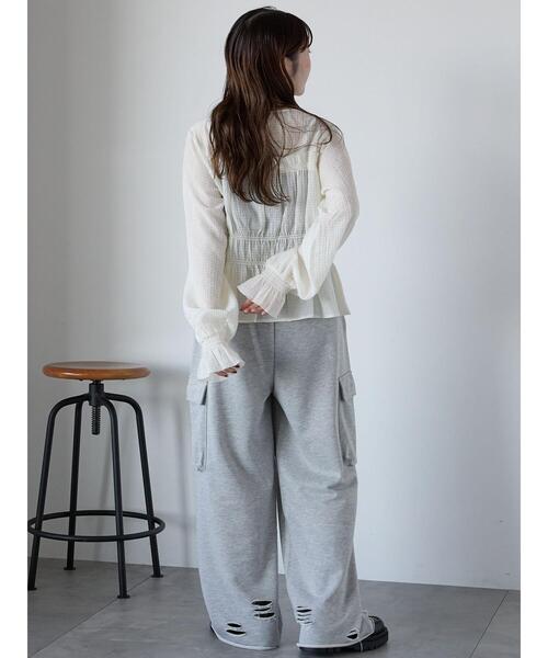 ehka sopo（エヘカソポ）の「切替フリルブラウス（シャツ/ブラウス・レディース・ブラック/キナリ/イエロー・F）」の10枚目の写真