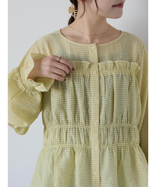 ehka sopo（エヘカソポ）の「切替フリルブラウス（シャツ/ブラウス・レディース・ブラック/キナリ/イエロー・F）」の15枚目の写真