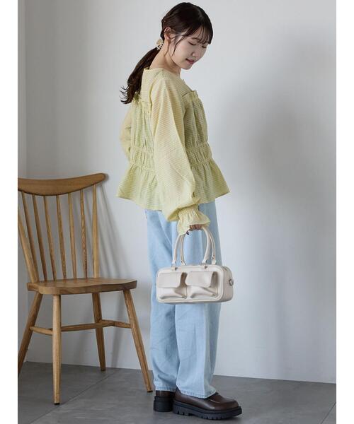 ehka sopo（エヘカソポ）の「切替フリルブラウス（シャツ/ブラウス・レディース・ブラック/キナリ/イエロー・F）」の20枚目の写真