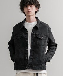 ショート丈」に該当するメンズのデニムジャケット（ブラック