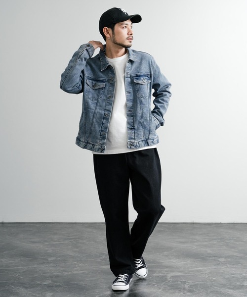 新色追加 Hanes ヘインズ ショート丈 ストレッチデニムジャケット G