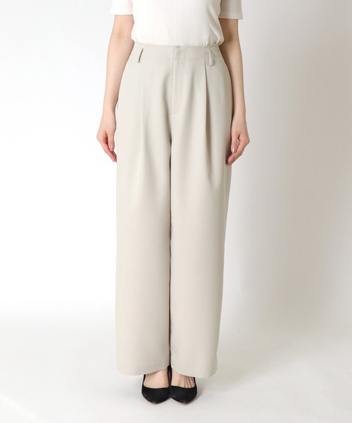 SCALL ミッドレングス ホワイト（6'8 ×21×29 1/6） タックワイドパンツ【2サイズ展開】