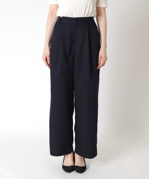 Jines（ジネス）の「タックワイドパンツ【2サイズ展開】（その他パンツ・レディース・ネイビー/ベージュ・36/38）」の12枚目の写真