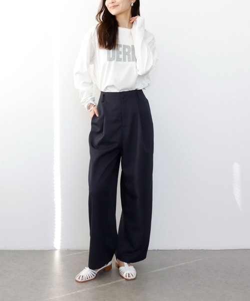 Jines（ジネス）の「タックワイドパンツ【2サイズ展開】（その他パンツ・レディース・ネイビー/ベージュ・36/38）」の18枚目の写真