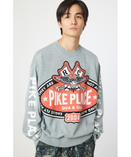 RODEO CROWNS WIDE BOWL(ロデオクラウンズワイドボウル)の「PIKE PLACE ニット(ニット/セーター・メンズ・ブラック/グレー/ターコイズブルー・MEDIUM/LARGE)」の1枚目の写真