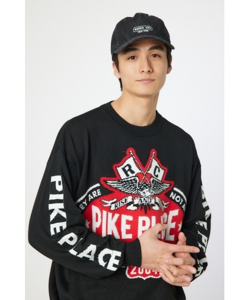RODEO CROWNS WIDE BOWL(ロデオクラウンズワイドボウル)の「PIKE PLACE ニット(ニット/セーター・メンズ・ブラック/グレー/ターコイズブルー・MEDIUM/LARGE)」の2枚目の写真