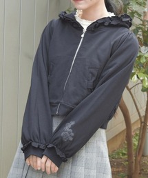 axes femme | サガラ刺繍ショートパーカー(カーディガン/ボレロ)