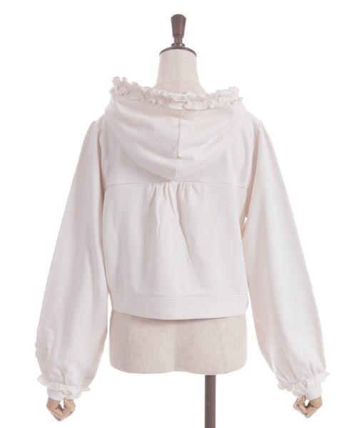 axes femme(アクシーズファム)の「サガラ刺繍ショートパーカー(カーディガン/ボレロ・レディース・キナリ/ブラック・FREE)」の16枚目の写真