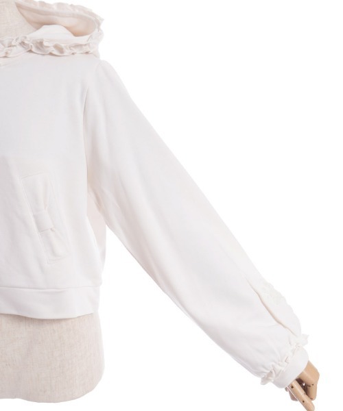 axes femme(アクシーズファム)の「サガラ刺繍ショートパーカー(カーディガン/ボレロ・レディース・キナリ/ブラック・FREE)」の11枚目の写真