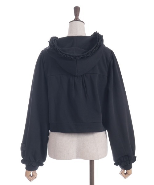 axes femme(アクシーズファム)の「サガラ刺繍ショートパーカー(カーディガン/ボレロ・レディース・キナリ/ブラック・FREE)」の14枚目の写真