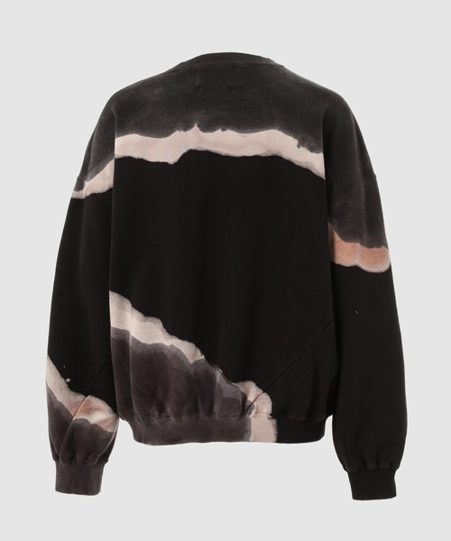 NOMA t.d.（ノーマティーディー）の「Hand Pye Twist Sweat - Print（スウェット・メンズ・ネイビー/ブラック・3/4）」の3枚目の写真