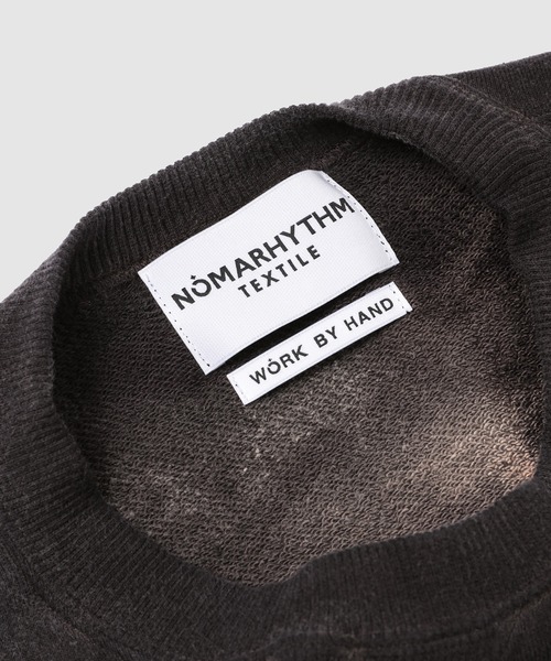 NOMA t.d.（ノーマティーディー）の「Hand Pye Twist Sweat - Print（スウェット・メンズ・ネイビー/ブラック・3/4）」の5枚目の写真