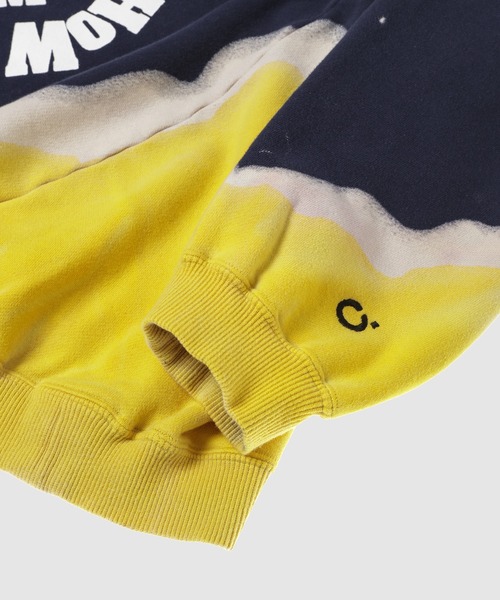 NOMA t.d.（ノーマティーディー）の「Hand Pye Twist Sweat - Print（スウェット・メンズ・ネイビー/ブラック・3/4）」の10枚目の写真