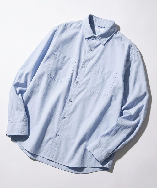 MARUKAWA(マルカワ)の「2026SS AIR SHIRT/エアシャツ 軽量 通気 速乾機能 レギュラーカラーシャツ 無地/チェック(シャツ/ブラウス・メンズ・ブルー/ブルー系その他/ネイビー/サックスブルー・L/M/LL)」の3枚目の写真