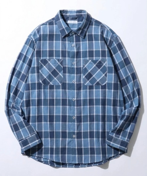 MARUKAWA(マルカワ)の「2026SS AIR SHIRT/エアシャツ 軽量 通気 速乾機能 レギュラーカラーシャツ 無地/チェック(シャツ/ブラウス・メンズ・ブルー/ブルー系その他/ネイビー/サックスブルー・L/M/LL)」の4枚目の写真