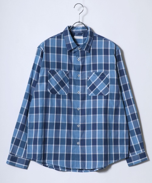 MARUKAWA(マルカワ)の「2026SS AIR SHIRT/エアシャツ 軽量 通気 速乾機能 レギュラーカラーシャツ 無地/チェック(シャツ/ブラウス・メンズ・ブルー/ブルー系その他/ネイビー/サックスブルー・L/M/LL)」の11枚目の写真