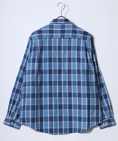 MARUKAWA(マルカワ)の「2026SS AIR SHIRT/エアシャツ 軽量 通気 速乾機能 レギュラーカラーシャツ 無地/チェック(シャツ/ブラウス・メンズ・ブルー/ブルー系その他/ネイビー/サックスブルー・L/M/LL)」の12枚目の写真