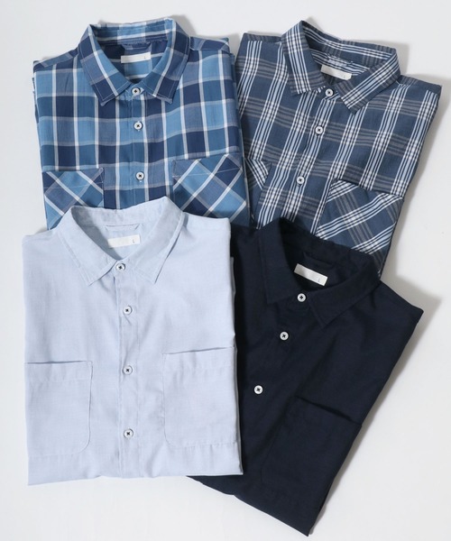 MARUKAWA(マルカワ)の「2026SS AIR SHIRT/エアシャツ 軽量 通気 速乾機能 レギュラーカラーシャツ 無地/チェック(シャツ/ブラウス・メンズ・ブルー/ブルー系その他/ネイビー/サックスブルー・L/M/LL)」の18枚目の写真
