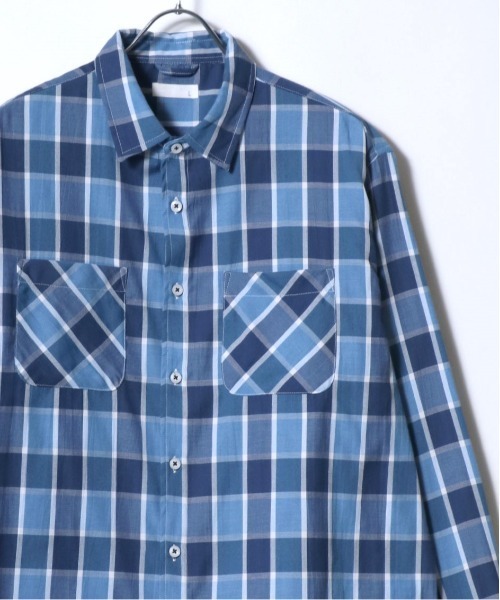 MARUKAWA(マルカワ)の「2026SS AIR SHIRT/エアシャツ 軽量 通気 速乾機能 レギュラーカラーシャツ 無地/チェック(シャツ/ブラウス・メンズ・ブルー/ブルー系その他/ネイビー/サックスブルー・L/M/LL)」の19枚目の写真