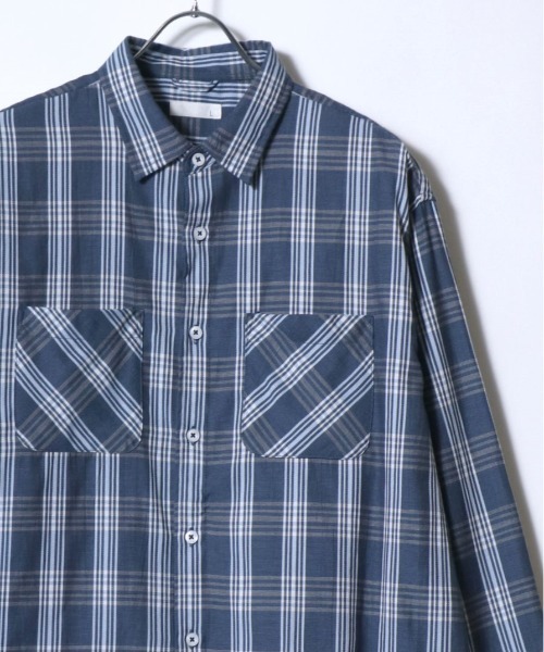 MARUKAWA(マルカワ)の「2026SS AIR SHIRT/エアシャツ 軽量 通気 速乾機能 レギュラーカラーシャツ 無地/チェック(シャツ/ブラウス・メンズ・ブルー/ブルー系その他/ネイビー/サックスブルー・L/M/LL)」の20枚目の写真