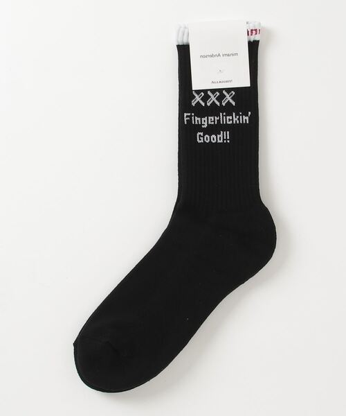 Firsthand（ファーストハンド）の「minami Anderson/ミナミアンダーソン　LEFT/RIGHT SOCKS / アシンメトリーデザインソックス / 靴下（ソックス/靴下・メンズ・ワインレッド/ブラック・ﾌﾘ-）」の2枚目の写真