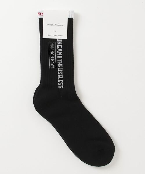 Firsthand（ファーストハンド）の「minami Anderson/ミナミアンダーソン　LEFT/RIGHT SOCKS / アシンメトリーデザインソックス / 靴下（ソックス/靴下・メンズ・ワインレッド/ブラック・ﾌﾘ-）」の3枚目の写真
